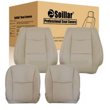 For Lexus GX470 2003-2009 Driver & Passenger Bottom & Top Seat Cover Light Tan