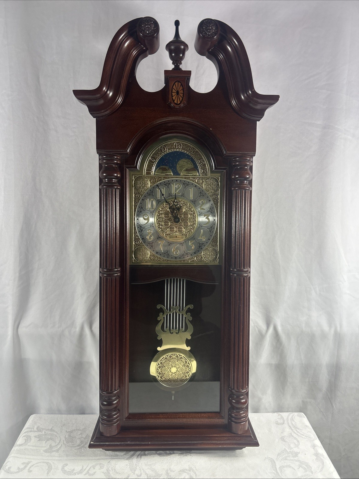 Howard Miller Maxwell Wall Clock 620226 Windsor Cherry Broadmour Chiming Clock