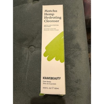 KraveBeauty Matcha Hemp Hydrating Cleanser 4.05 fl oz 120ml Gentle Face Wash NEW