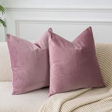 Throw Pillow Covers 18x18 inch Set of 2 18" x 18" Pack of 2 Pink Purple