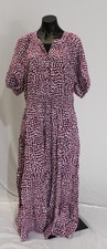 Quince Women's Split Neckline Smocked Waist Maxi Dress AR8 Purple Size 2 (US:12)