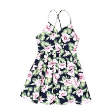 Windsor Dress  Floral  Size M Criscross Spaghetti Strap Pleated Sundress