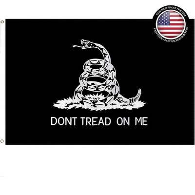 Gadsden Don't Tread On Me Flag - 3x5 Ft Double Sided Embroidered 210D Polyester