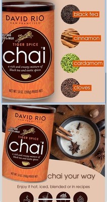 CHAI David Rio Tiger Spice CHAI Bulk  4lb. Bag NEW