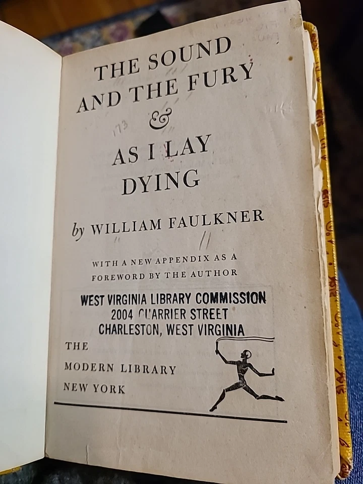 VTG Library Copy "The Sound And The Fury" And "As I Lay Dying" By Faulkner Foto 4 de 4