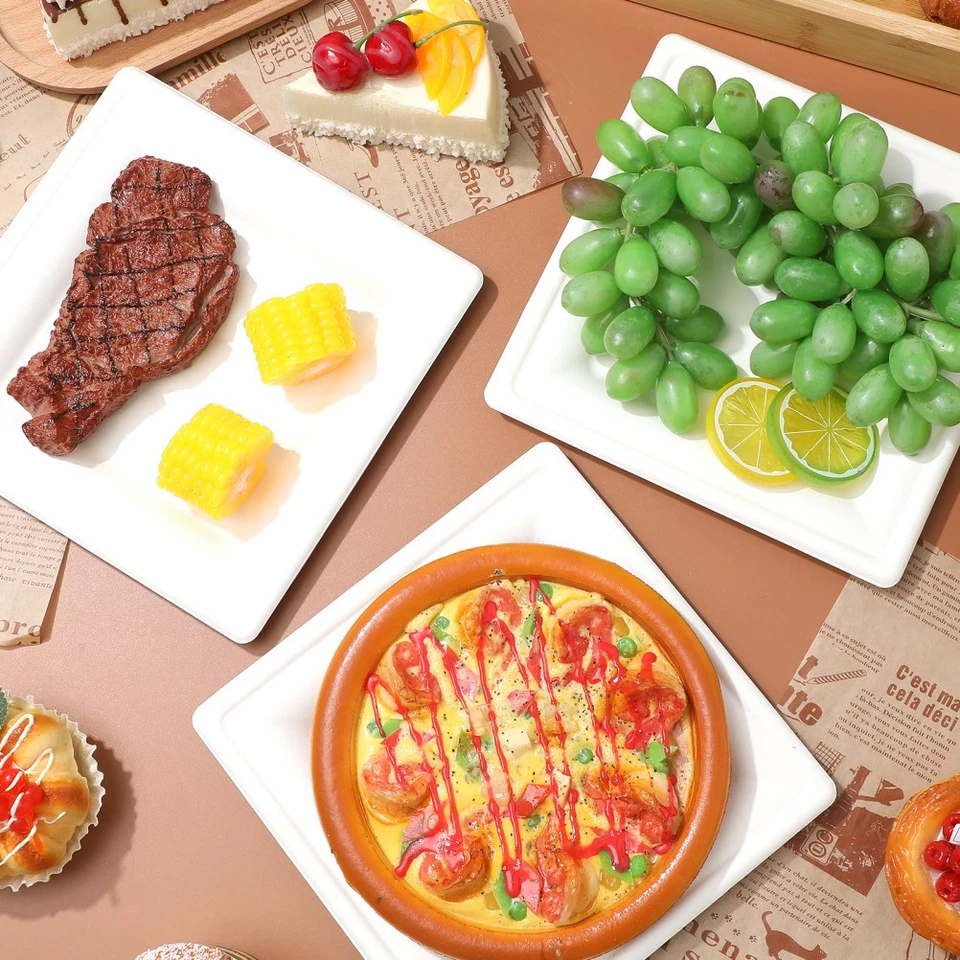  50 Pcs Camping Ess Geschirr Quadratische Platten Abendablage Desserttabletts - Bild 4 von 4