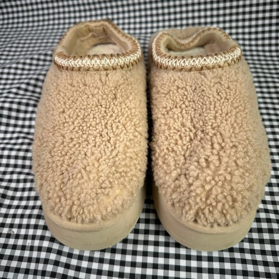 Zapatilla UGG Tasman Maxi Beige Plataforma Rizada Genuina Piel de Oveja para Mujer 8 Foto 2 de 4
