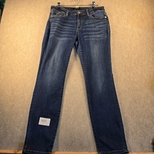 Judy Blue Los Angeles Straight Fit Jeans Dark Wash Stretch Denim Size 15/32