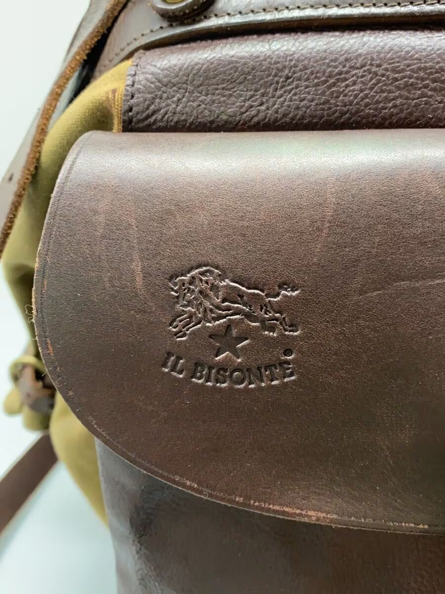 IL BISONTE Backpack Leather Brown Solid Color - image 5