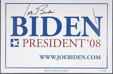 JOSEPH R. BIDEN - EPHEMERA SIGNED