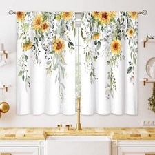 Eucalyptus Botanical Leaves Yellow 26"W x 36"L Pack of 2 06 Green Dark Yellow