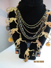 Rare Victorian Revival Festoon Monkey Necklace