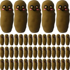 50 Pcs Mini Poop Figures Small Poop Figurines Poo Toys Fake Poo Supply for Prank