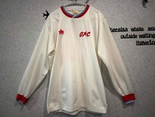 Vintage Admiral Long Sleeve Soccer Jersey White Red Blue Size L Made in Japan