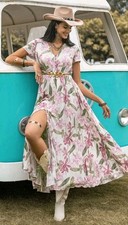 SHEIN RUSTTYDUSTTY MAXI DRESS FLORAL SIZE M New With Tags.      RW2