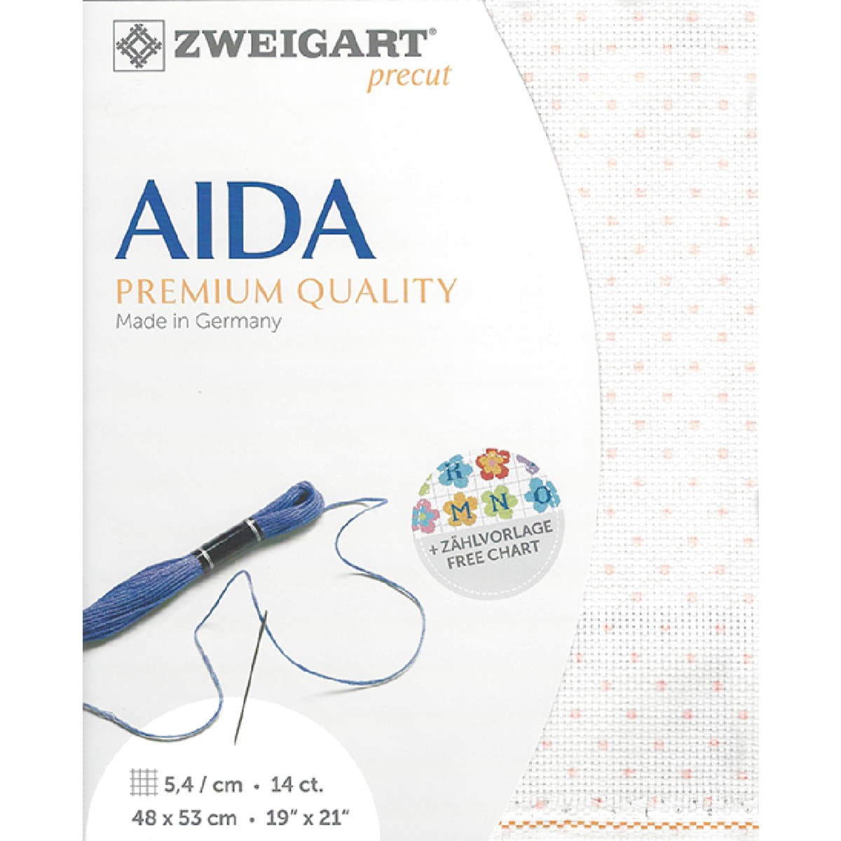 AIDA Zweigart Precute 14 ct. Stern Aida Petit Point 3706 color 4229 rose, fabric