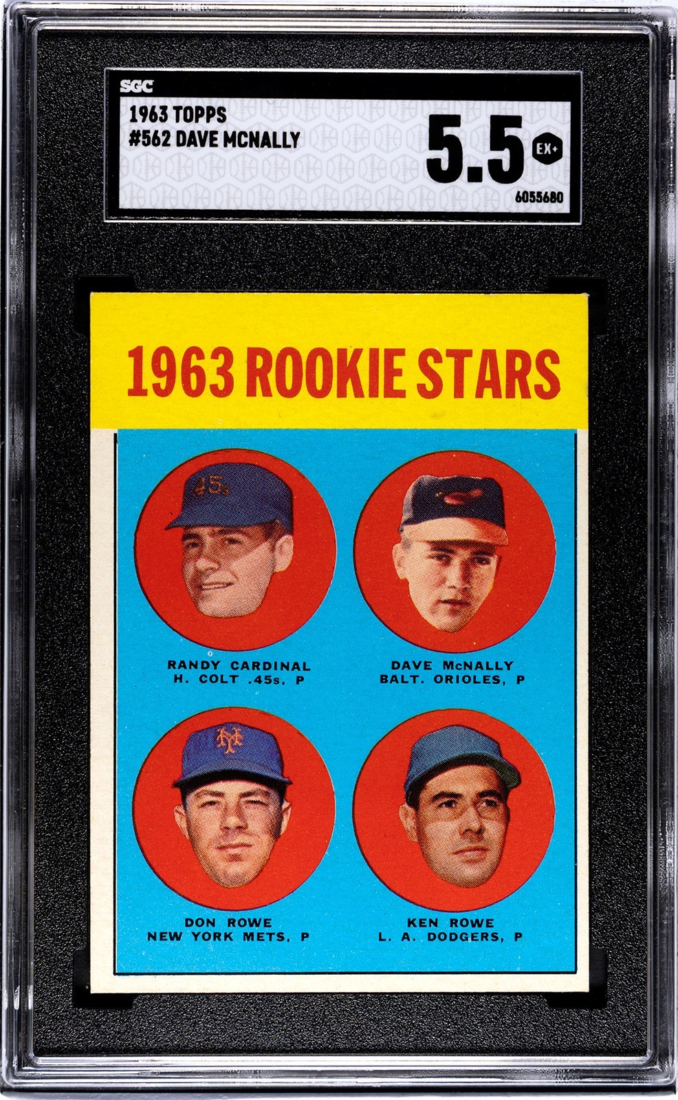 1963 Topps DAVE McNALLY ROOKIE Baltimore Orioles #562 SGC 5.5 EX+ Condition!