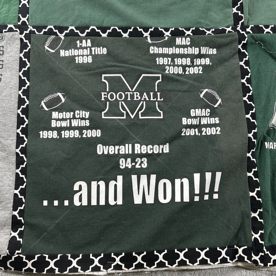 Marshall University Football West Virginia T Shirt Blanket Quilted Unfinished - Image 3 of 4
