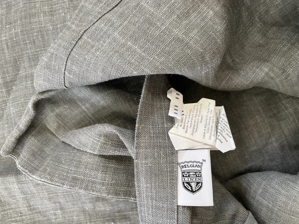 Pottery Barn бельгийские льняные королевские наволочки серые 21x37 набор из 2 - Изображение 4 из 4