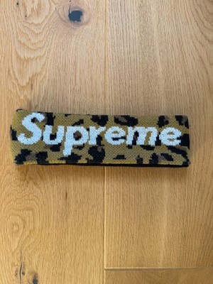 Supreme New Era Big Logo Headband (FW18) Leopard - Wie neu