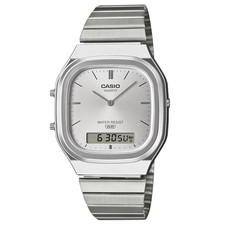 Casio Watch AQ-240E-7AEF Unisex Analogue Digital  Vintage Collection Silver Dial