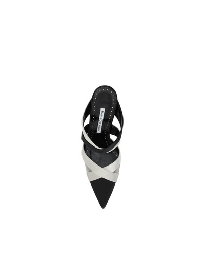 Manolo Blahnik BB 105 Mules High Heel Satin Pumps Women Black - Zdjęcie 4 z 5