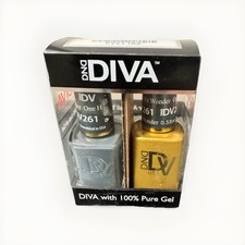 DND Diva Gel Nail Polish Gold Gray Soak-off DV261 DV6411BB 0.5 fl oz