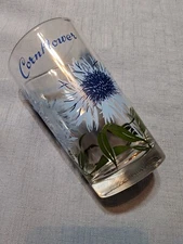 Vintage Boscul Slate Blue Cornflower Peanut Butter 5" Water Drinking Glass