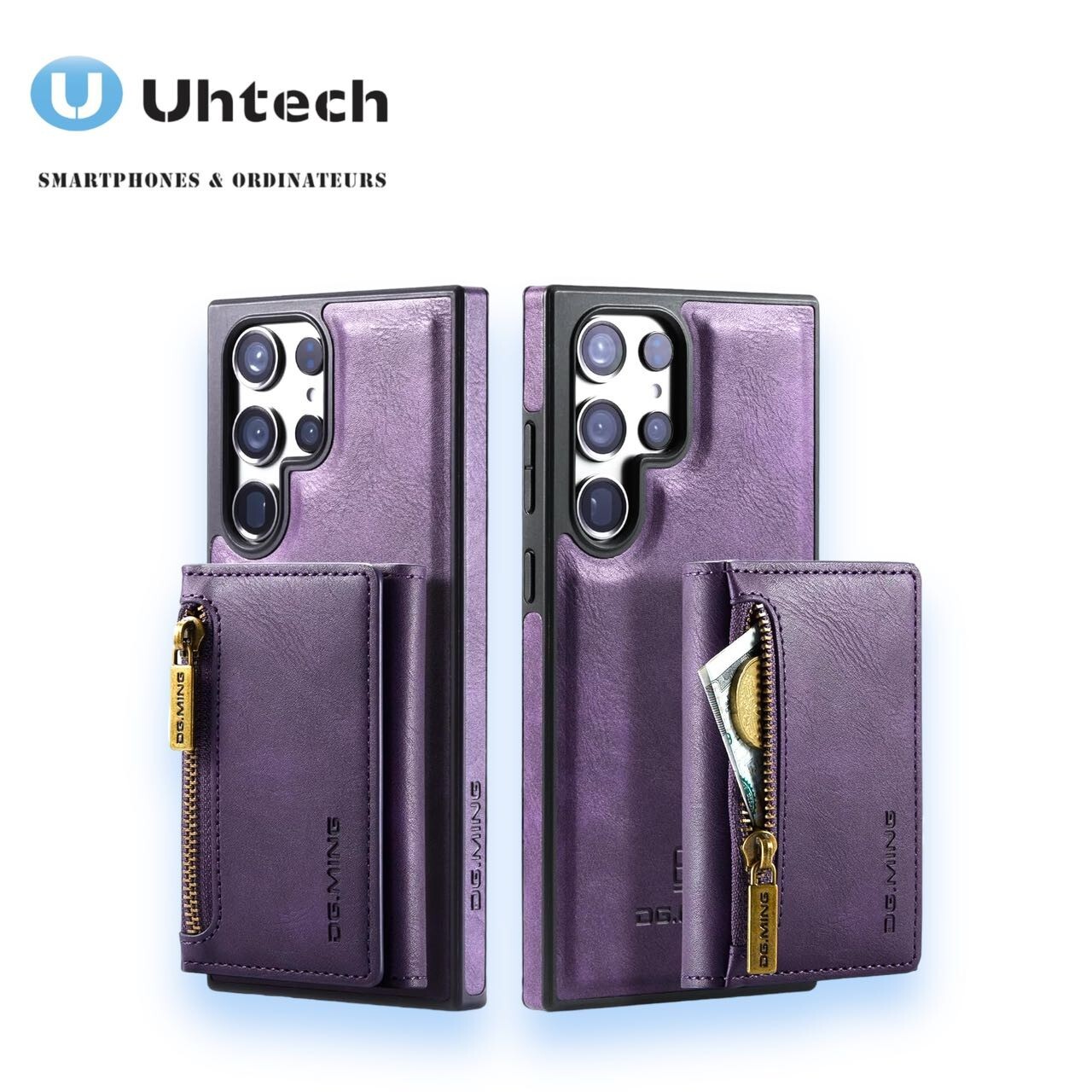 Étui portefeuille détachable Samsung S22 coque magnétique compatible MagSafe