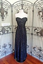 V245 BILL LEVKOFF 1175 SZ 10 BLACK 275 2646V12  PROM FORMAL DRESS GOWN