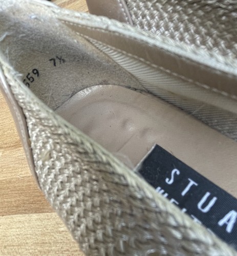 ZAPATOS PLANOS MUJER STUART WEITZMAN BEIGE TALLA 7.5 AAA - Imagen 3 de 8