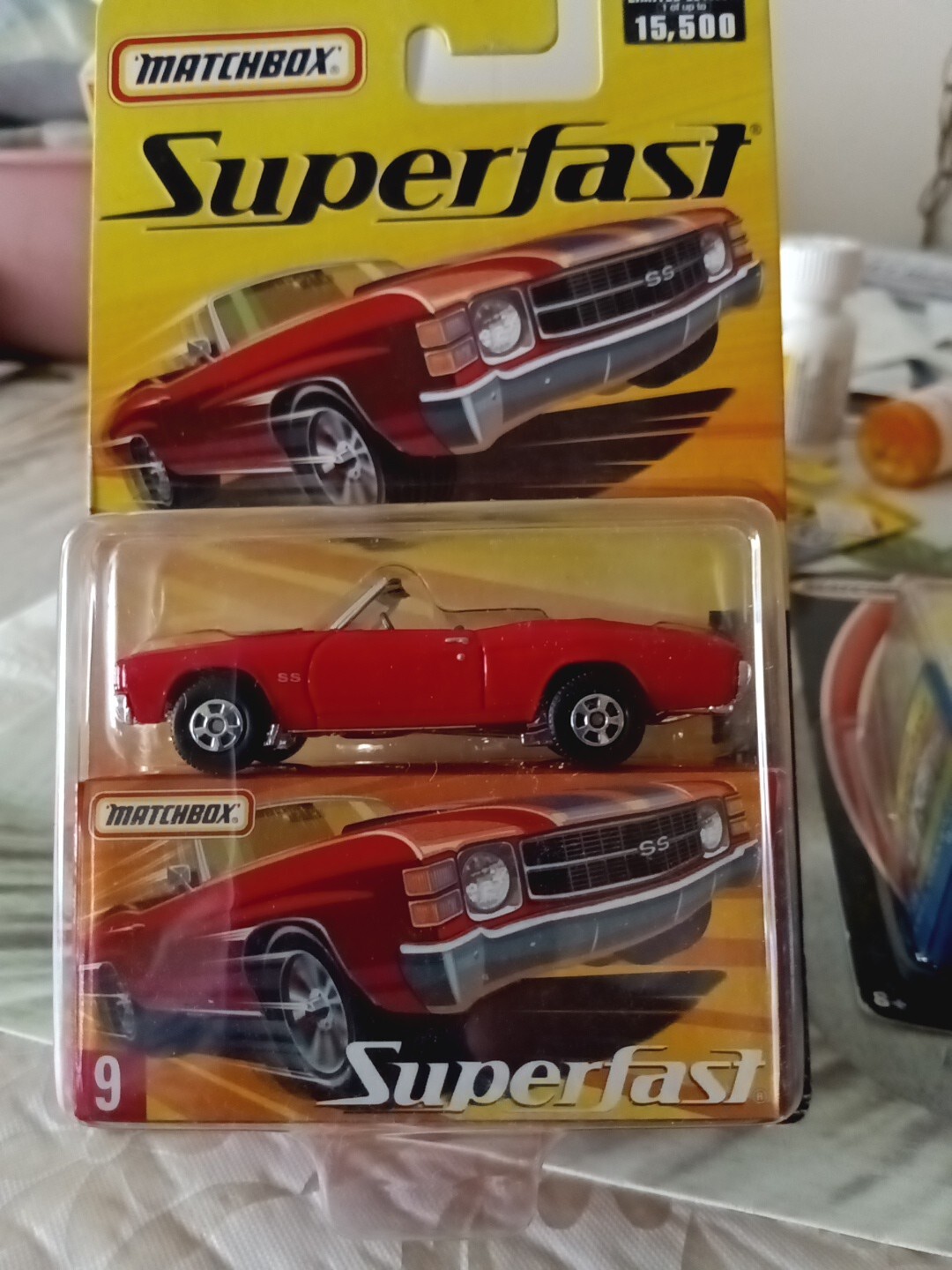 2005- Matchbox Superfast LE 1/15,500 { Red Chevy Chevelle } Has Slight Shelf...