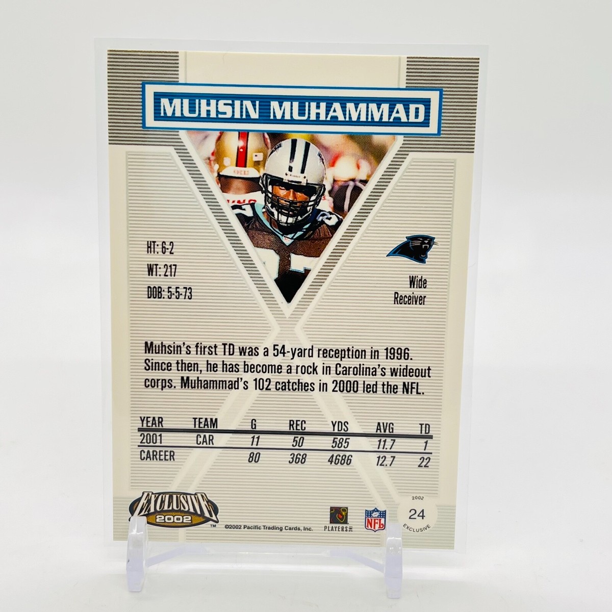 2002 Pacific Exclusive #24 Muhsin Muhammad Carolina Panthers | eBay