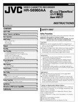 JVC HR-S6960AA VCR Owners Instruction Manual Reprint
