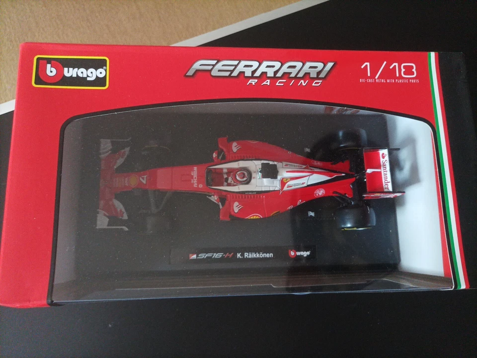 F1 Ferrari SF16-H K. Raikkonen 1/18 Burago - Immagine 3 di 3