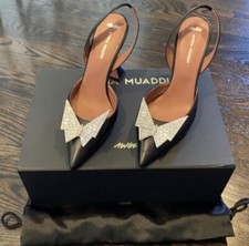 RARO Amina Muaddi x Awge Phoenix Mariposa Cristal Slingback Bomba con Caja