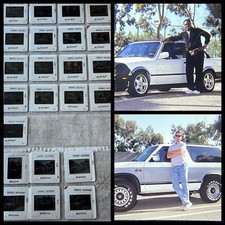 1988 Giants Bob Melvin & Kevin Mitchell 35mm Photo Slides Car Photoshoot RARE