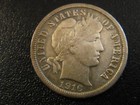 1916 P 10c Barber Dime AU Details Philadelphia Coin — photo 1