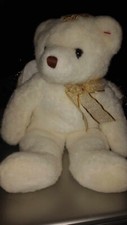 TY Classic Divine White  Gold Toy Plush Angel Teddy Bear 15" 2001
