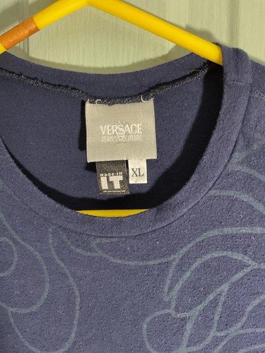 Versace Vintage Jeans Couture Navy Goddess T Shirt Size XL - Picture 4 of 10