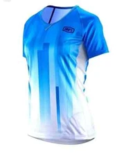 100% WOMENS AIRMATIC JERSEY MEDIUM BLUE MOUNTAIN BIKE DOWNHILL RIDING, SLF