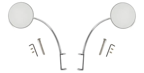 Pair Chrome Outside Rear View Side Mirrors w/ Hinge Pin For 1948-1952 Ford Truck