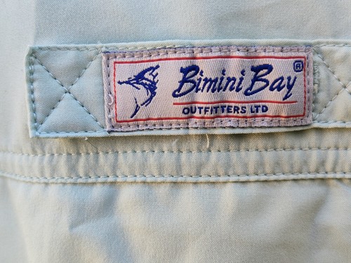 Bimini Bay Outfitters Fishing Shirt Mens Medium Lite Green Vented ButtonDown SS - Picture 3 of 6