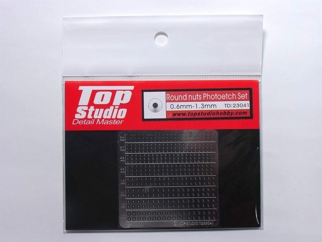 Top Studio Round Nuts Photoetch Set (0.6mm-1.3mm) Detail-Up Item # TD23041