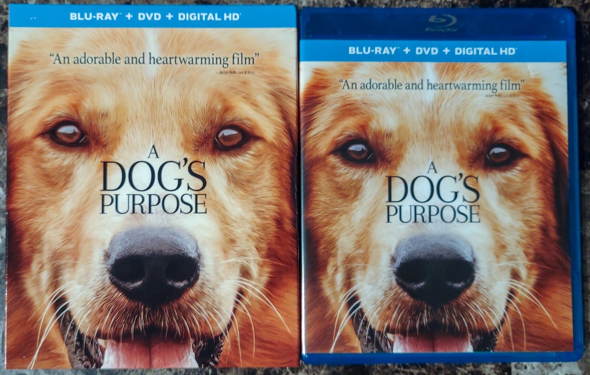 A Dog's Purpose Blu-ray DVD Digital Copy, 2017, 2-Disc Set w