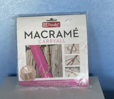 Yoga Mat Macrame Carryall Strap DIY Kit Jute and Beads 7 Piece Set NEW