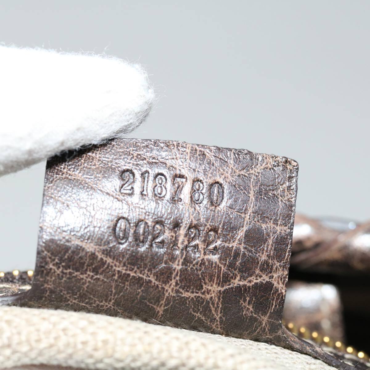 GUCCI GG Crystal Fringe Bamboo Tote Bag Brown 218780 Auth GUCCI GG Crystal Fringe Bamboo Tote Bag Brown 218780 Auth