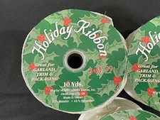 Holiday Trim Ribbon White Pearl Color Approximate 10 yards Shimmers Multicolors