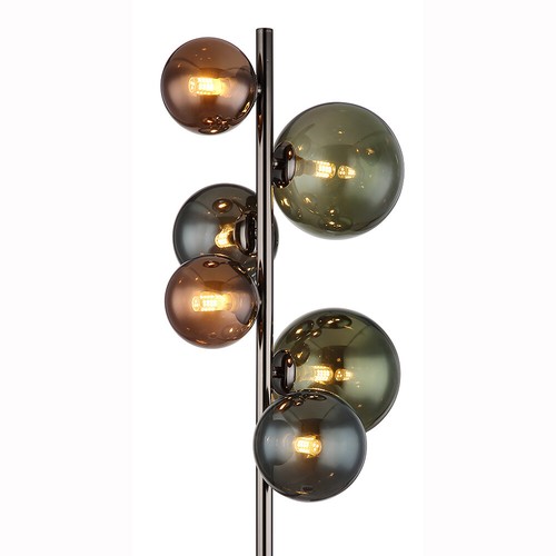 Piantana Lampadario Camera Letto 6 Fiamma LED Sfera di Vetro Lampada Lato - Foto 11 di 11