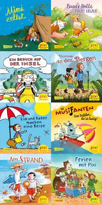 8 Hefte aus Pixi Serie 268 In die Ferien mit Pixi    RARITÄT + BONUS